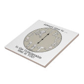 Tijd om te geloven-kleine jongen en klok tegeltje (Zijkant)