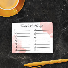 Tijd om te Hustlen Koraal Aquarel Takenlijst Post-it® Notes