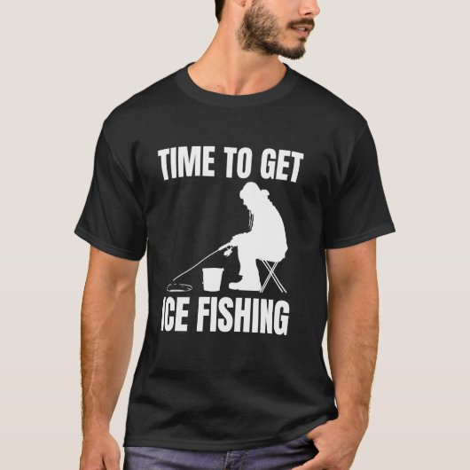 Tijd om te ijsvissen t-shirt (Voorkant)
