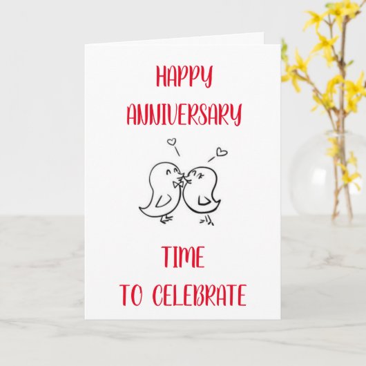 TIJD OM TE "KUSSEN" - HET IS ONS "JUBILEUM" KAART (Gele Bloem)