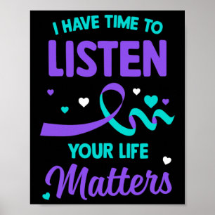 Tijd Om Te Luisteren Mentale Gezondheid Zelfmoord Poster