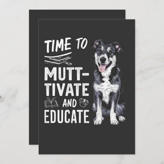 Tijd om te muteren en weer naar school te gaan les kaart (Voorkant / Achterkant)