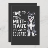 Tijd om te Muttivate en terug naar school te onder Kaart (Voorkant / Achterkant)