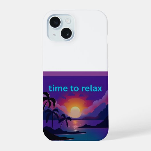 Tijd om te ontspannen iPhone 15 slanke telefoonhoe Case (Achterkant)