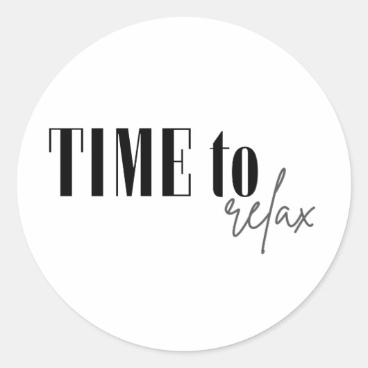 Tijd om te ontspannen ronde sticker (Voorkant)