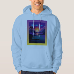 Tijd om te Ontspannen Tropische Zonsondergang Here Hoodie