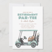 Tijd om te Par-Tee Golf Pensioenfeest Uitnodiging (Voorkant)