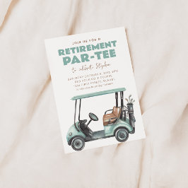Tijd om te Par-Tee Golf Pensioenfeest Uitnodiging