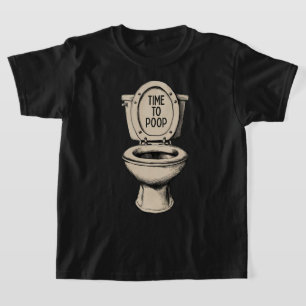 Tijd om te Poepen Grappige WC T-shirt