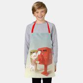 Tijd om te posten – Kat met Taiwanese brievenbus Schort (Gedragen)