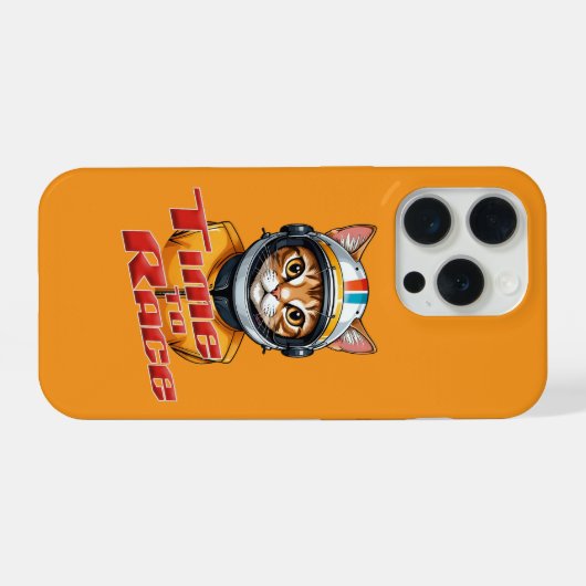Tijd om te racen - Speedy Cat Racer iPhone Hoesje (Achterkant horizontaal)