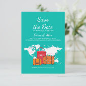 Tijd om te reizen Bewaar de datum aankondiging (Staand voorkant)