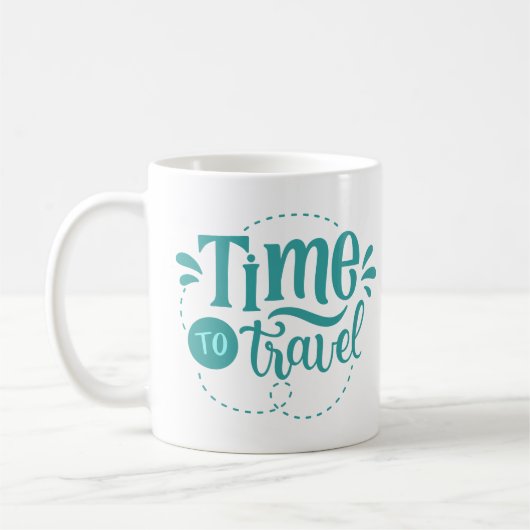 tijd om te reizen koffiemok (Links)