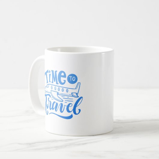 tijd om te reizen koffiemok (Voorkant links)