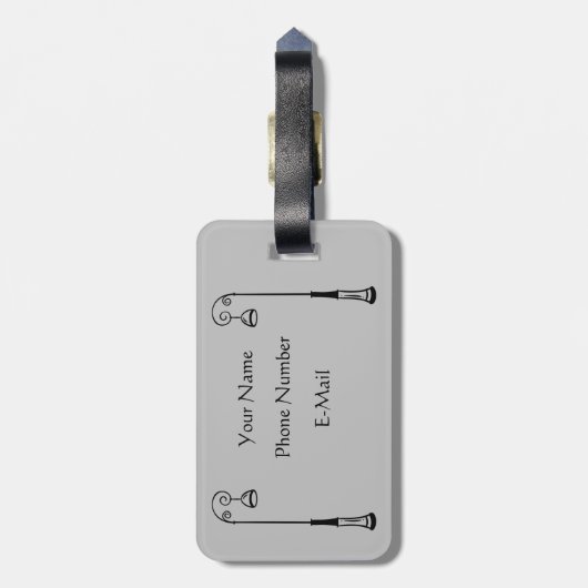 Tijd om te reizen, Parijs Acrylisch Bagagelabel (Achterkant verticaal)