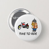 Tijd om te rijden ronde button 5,7 cm (Voorkant /achterkant)