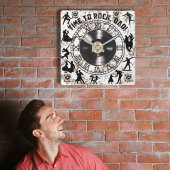 "Tijd om te rocken, pap!" wandklok