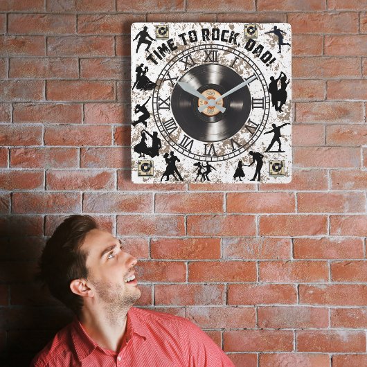 "Tijd om te rocken, pap!" wandklok