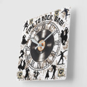 "Tijd om te rocken, pap!" wandklok (Hoek)