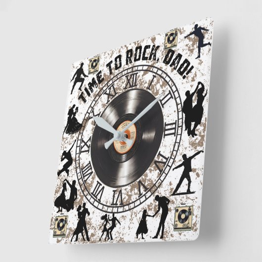 "Tijd om te rocken, pap!" wandklok (Hoek)