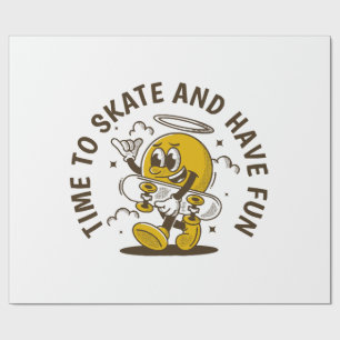 Tijd om te schaatsen cadeaupapier