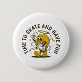 Tijd om te schaatsen ronde button 5,7 cm (Voorkant)