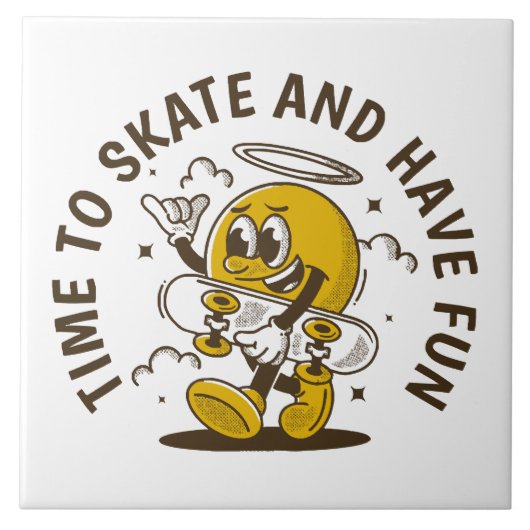 Tijd om te schaatsen tegeltje (Voorkant)