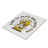 Tijd om te schaatsen tegeltje (Zijkant)