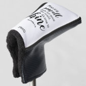 TIJD OM TE SCHIJNEN Christelijk monogram PUTTER Golfheadcover (3/4 voorkant)