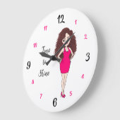 Tijd om te Schitteren – Elegante Vrouw Wandklok (Hoek)