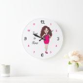 Tijd om te Schitteren – Elegante Vrouw Wandklok (Huis)
