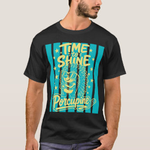 Tijd om te schitteren Stekelvarken Leraar Terug na T-shirt