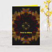 Tijd om te schitteren Verjaardag gevouwen Wenskaar Kaart (Gele Bloem)