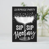 TIJD OM TE SIP HOORAY **ADULT SURPRISE PARTY** KAART (Staand voorkant)