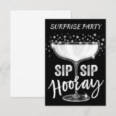 TIJD OM TE SIP HOORAY **ADULT SURPRISE PARTY** KAART (Voorkant / Achterkant)