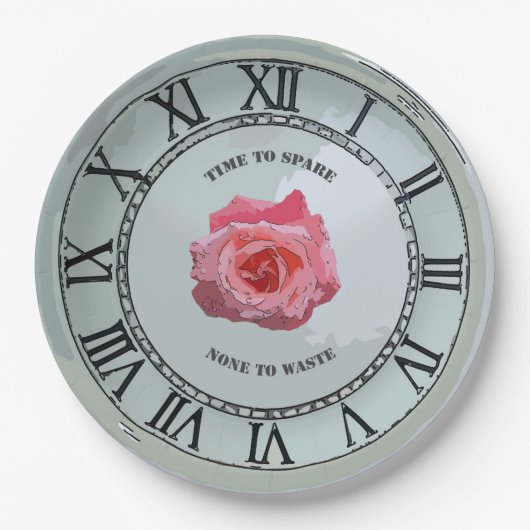 Tijd om te sparen papieren bordje (Voorkant)