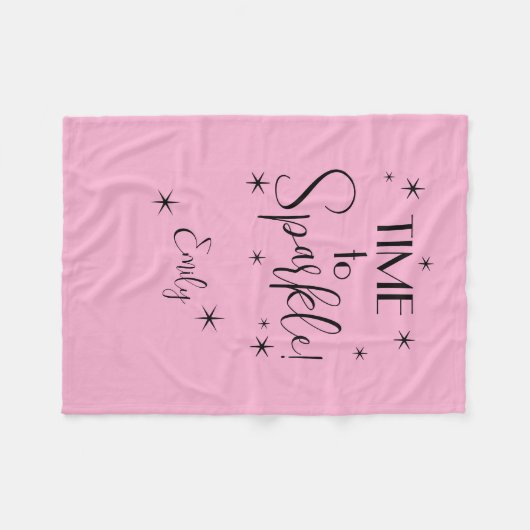 Tijd om te sparkelen Emily Fleece Deken (Voorkant (Horizontaal))