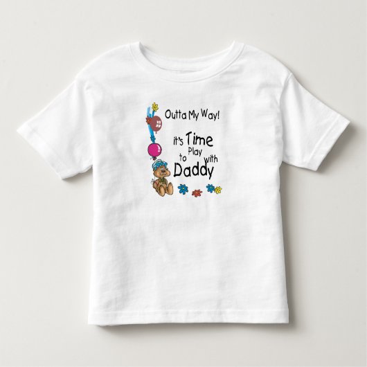 Tijd om te spelen met Daddy2 Kinder Shirts (Voorkant)