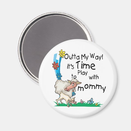 Tijd om te spelen met mama2 magneet (Voorkant / Achterkant)