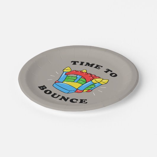Tijd om te springen papieren bordje (Gekanteld)