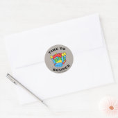 Tijd om te springen ronde sticker (Envelop)