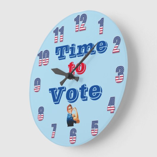 Tijd om te stemmen wandklok (Hoek)
