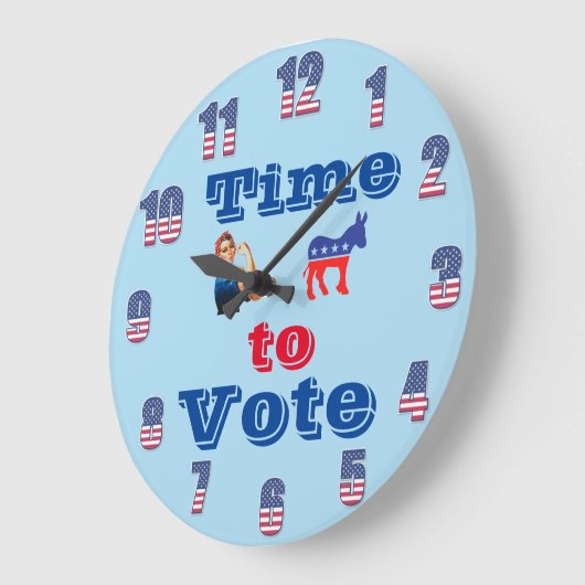 Tijd om te stemmen wandklok (Hoek)