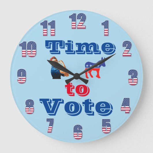 Tijd om te stemmen wandklok (Voorkant)