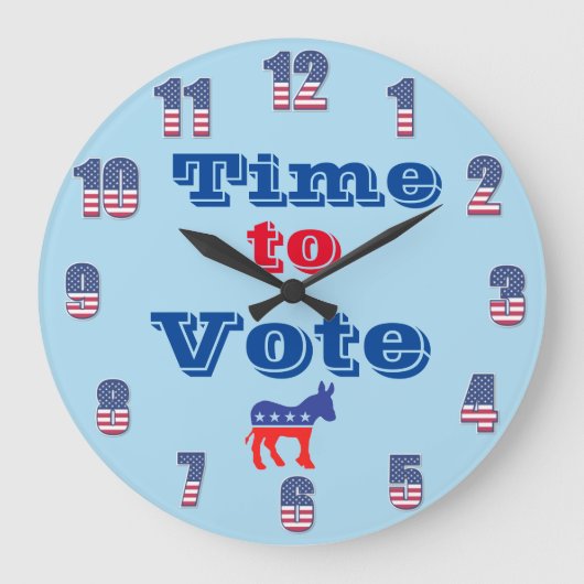 Tijd om te stemmen wandklok (Voorkant)