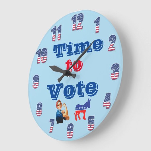 Tijd om te stemmen wandklok (Hoek)