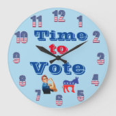 Tijd om te stemmen wandklok (Voorkant)