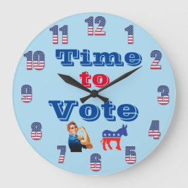 Tijd om te stemmen wandklok