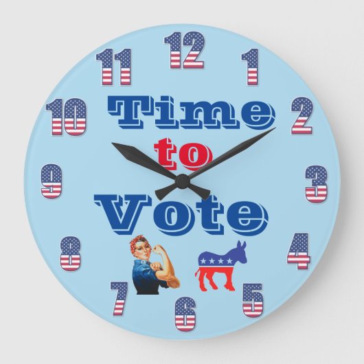Tijd om te stemmen wandklok (Voorkant)