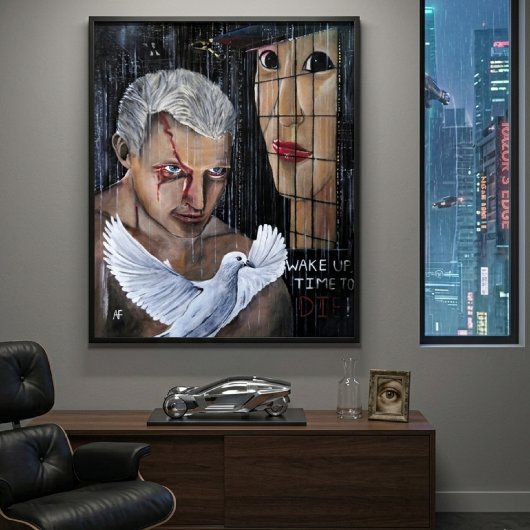 Tijd om te sterven! Schilderij van Alfred Fox Canvas Afdruk